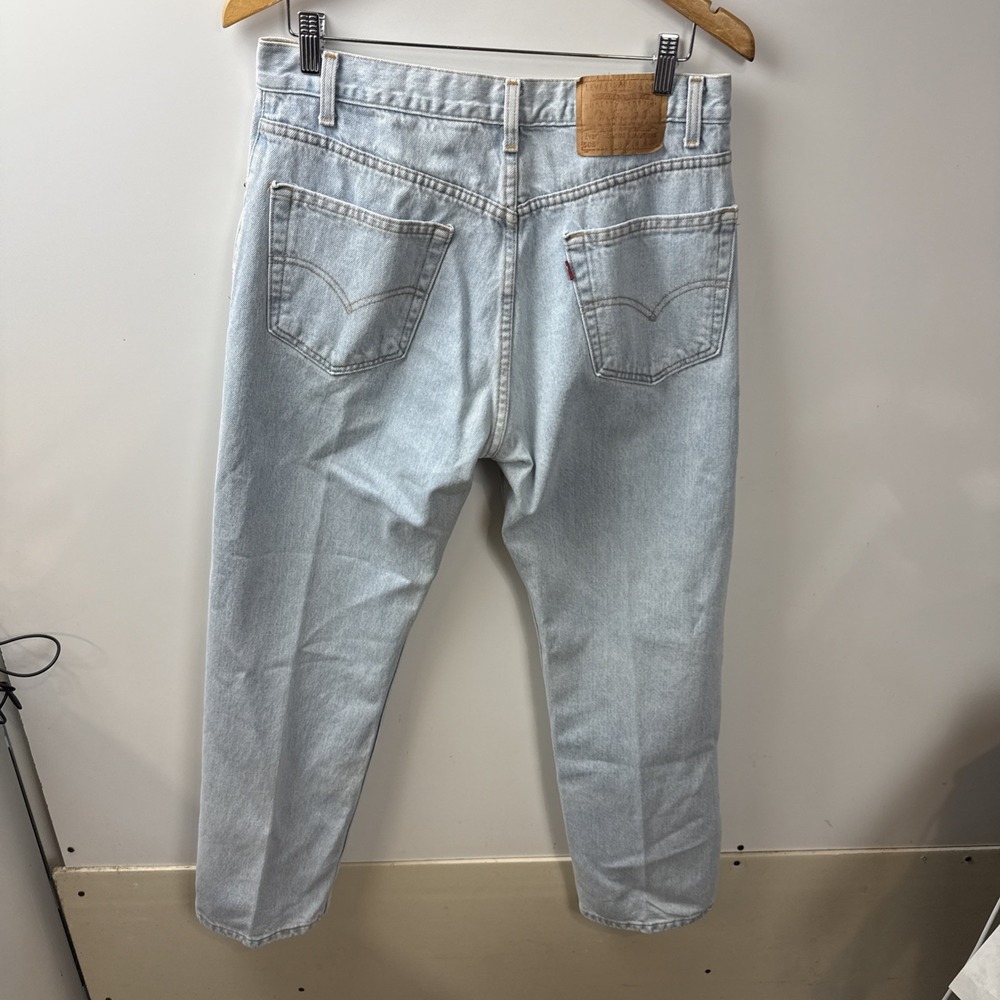 Levi's 505 Men's Cotton Jeans - Light Stonewash Size 33x 30 Made In Mexico 1991